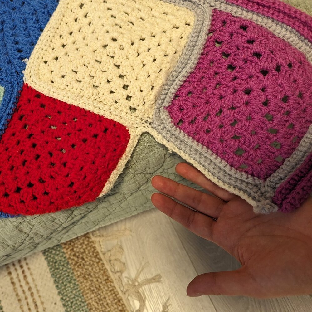 Handmade Afghan Diamond Pattern - Picture 3 of 6